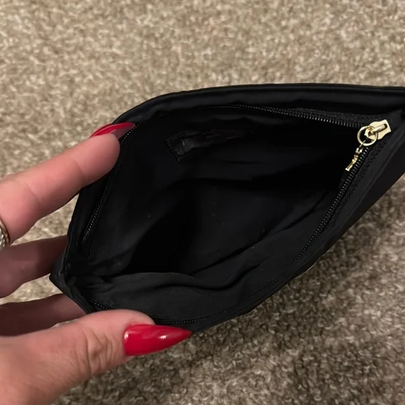 Yves Saint Laurent Black Cosmetic Pouch with Gold Logo - Picture 2 of 6